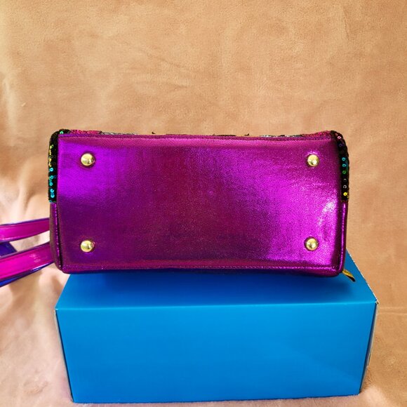 NWT! Irregular Choice Velvet Sequin Metallic Purple Unicorn Purse - Picture 3 of 9